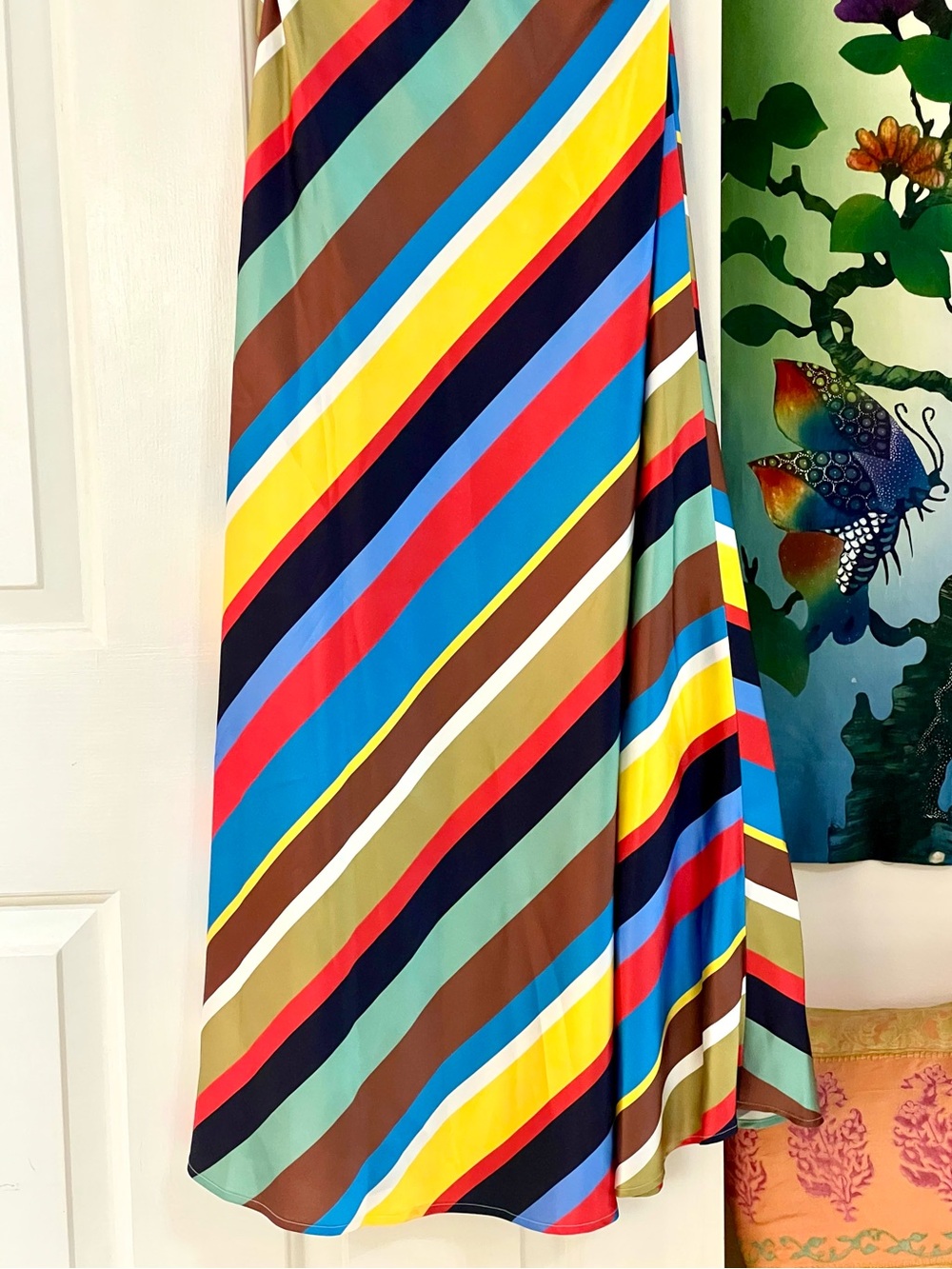 NWT Staud Phare Silk Maxi Dress Market Stripe 🌟Very Rare🌟 - Picture 15 of 16